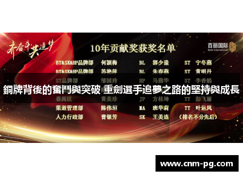 銅牌背後的奮鬥與突破 重劍選手追夢之路的堅持與成長