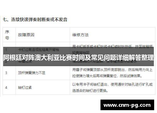 阿根廷对阵澳大利亚比赛时间及常见问题详细解答整理